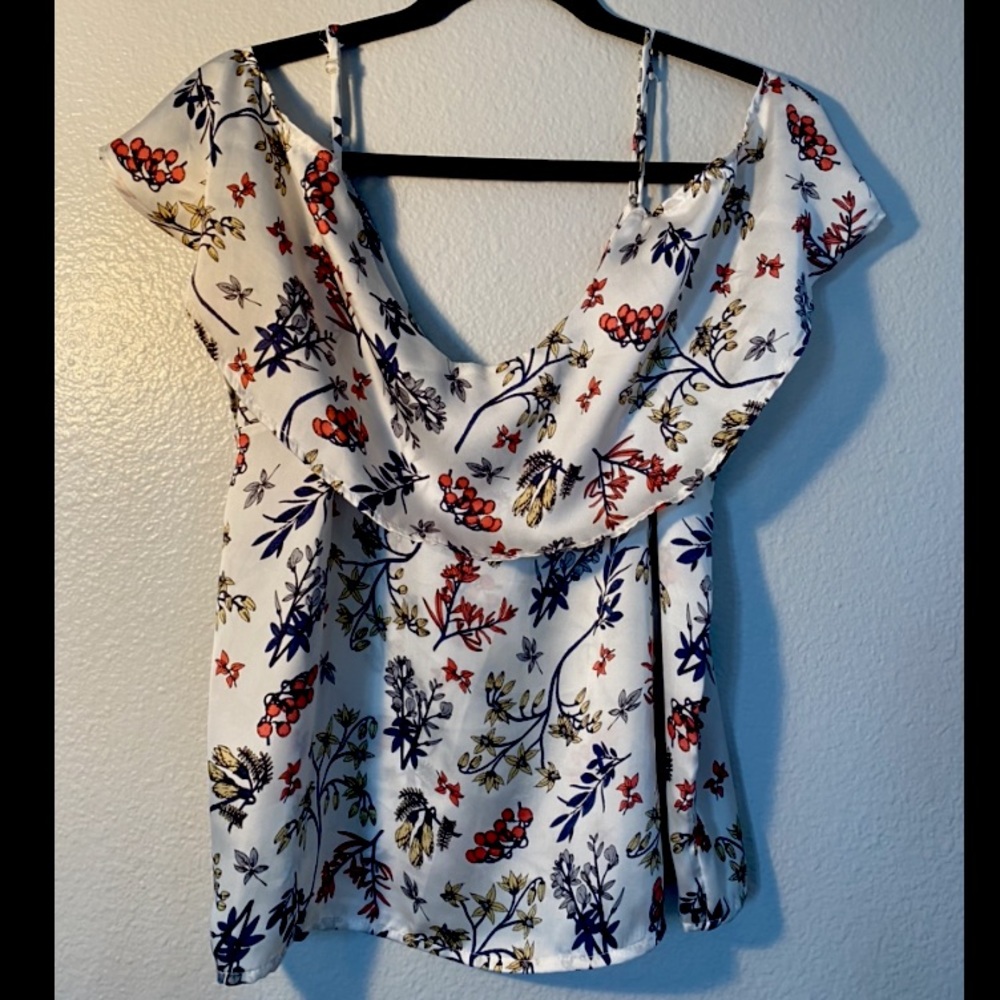 Floral Open Shoulder Forever 21 Blouse